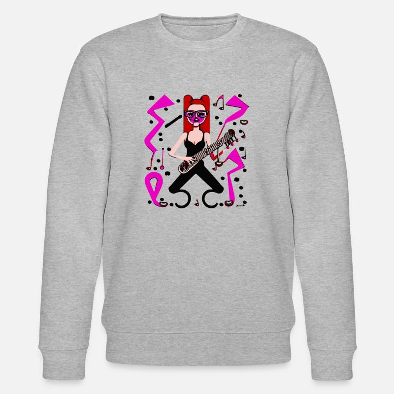 Musik Mädchen - Stanley/Stella Unisex Bio-Sweatshirt CHANGER  - Grau meliert