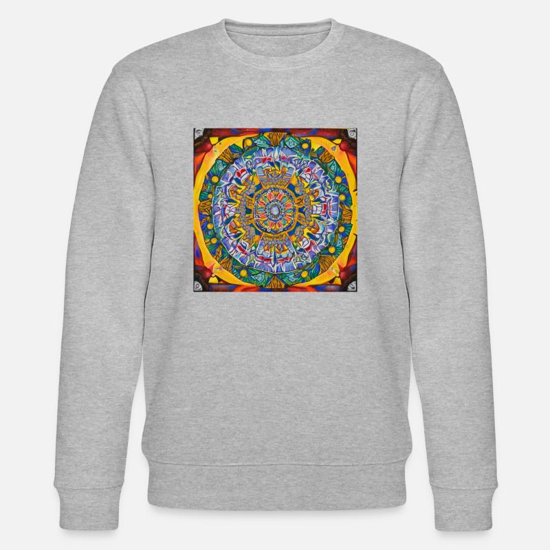 Mandala Sonne - Stanley/Stella Unisex Bio-Sweatshirt CHANGER  - Grau meliert