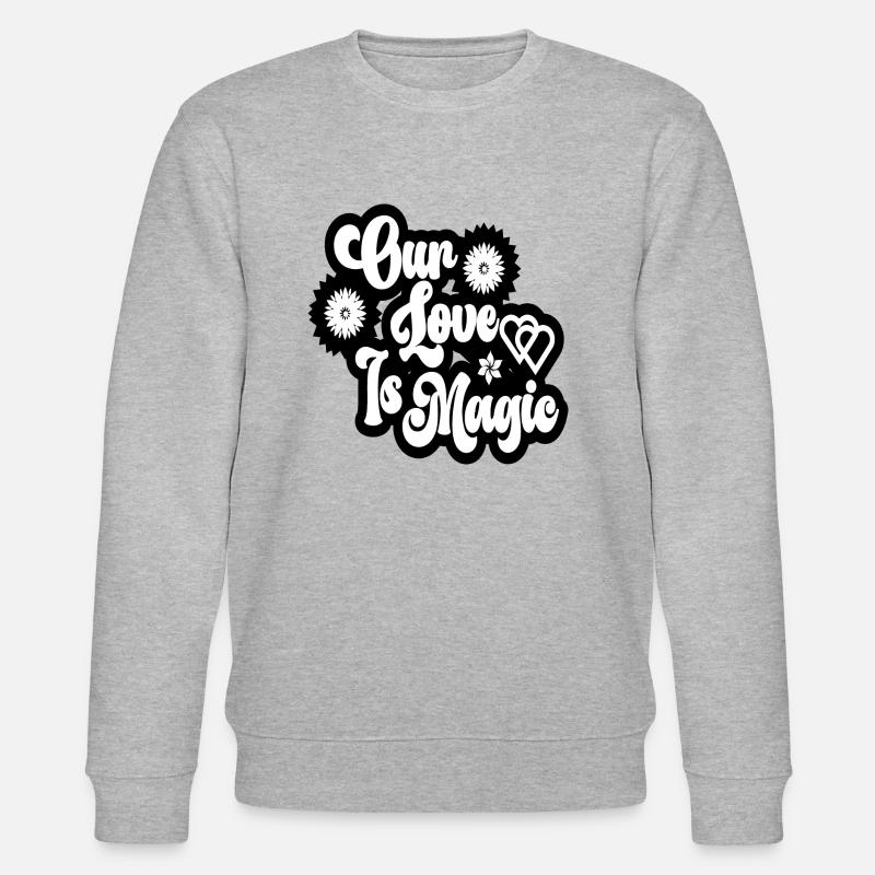 Our Love is Magic - Stanley/Stella Unisex Bio-Sweatshirt CHANGER - Grau meliert