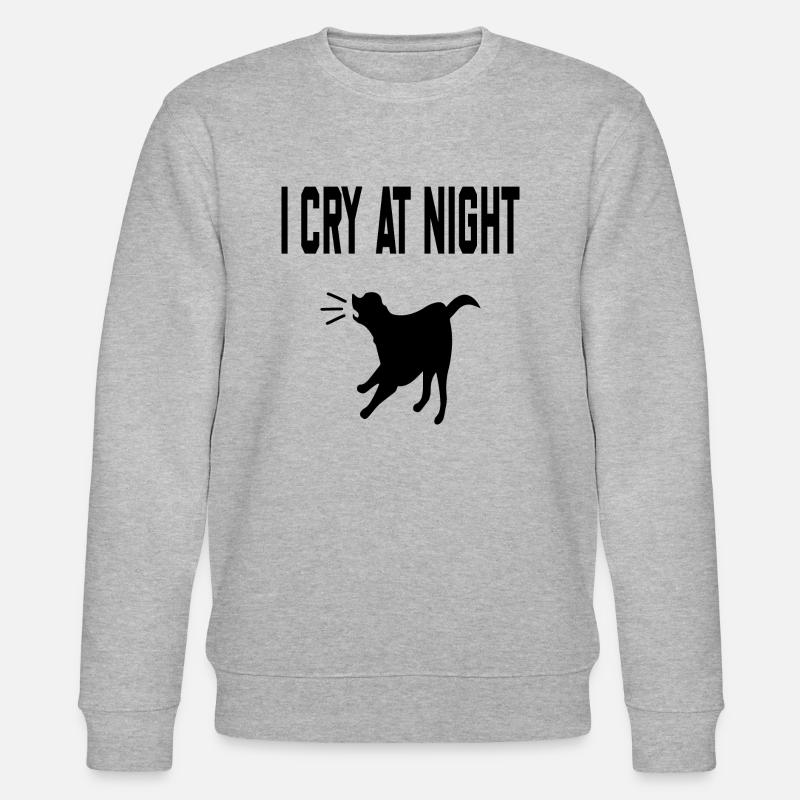 I Cry At Night - Stanley/Stella Unisex Bio-Sweatshirt CHANGER  - Grau meliert