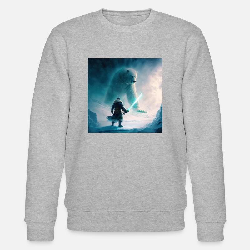 Samurai Vs Bär - Stanley/Stella Unisex Bio-Sweatshirt CHANGER  - Grau meliert