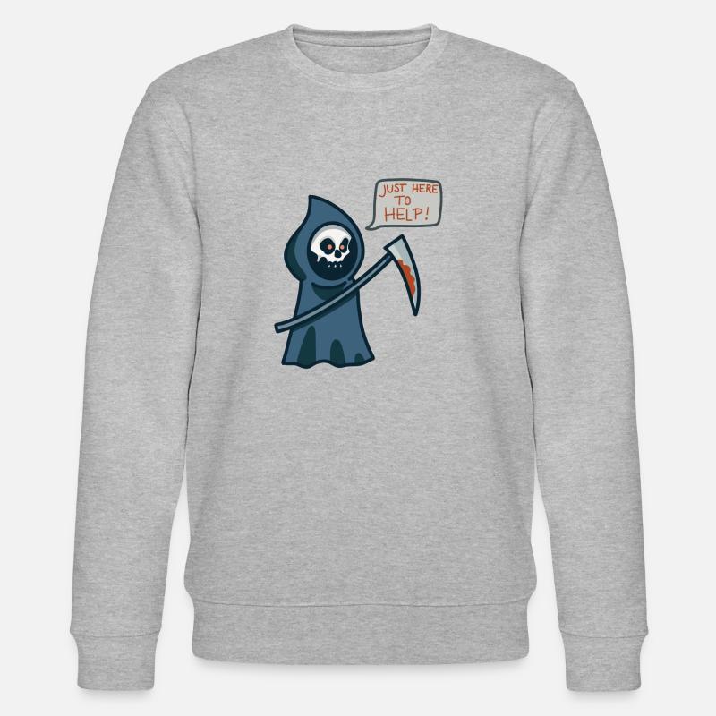 JUST HERE TO HELP - Stanley/Stella Unisex Bio-Sweatshirt CHANGER  - Grau meliert