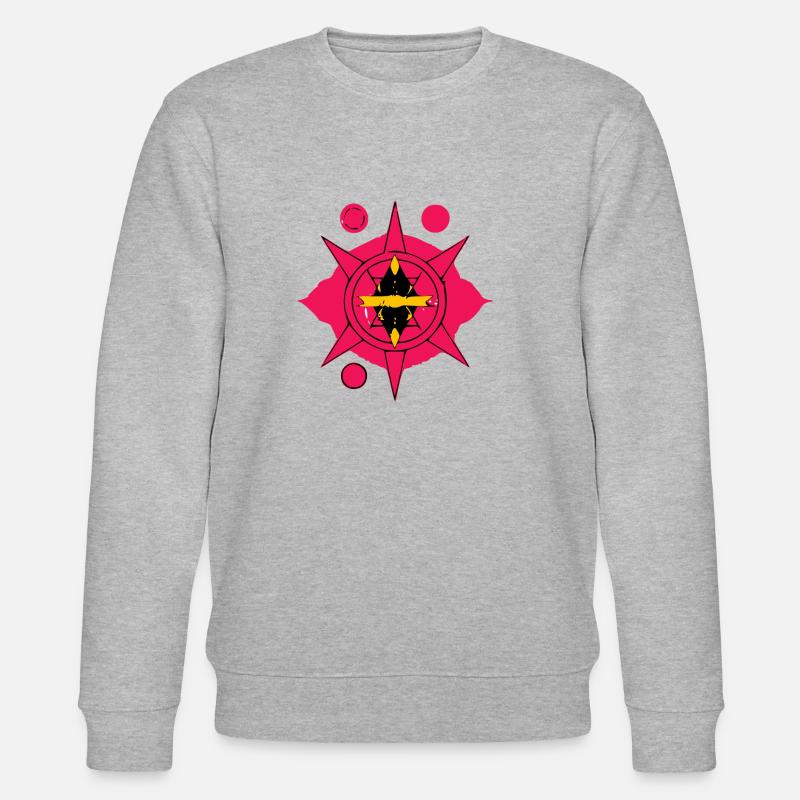 Roter heiliger Talisman - Stanley/Stella Unisex Bio-Sweatshirt CHANGER  - Grau meliert