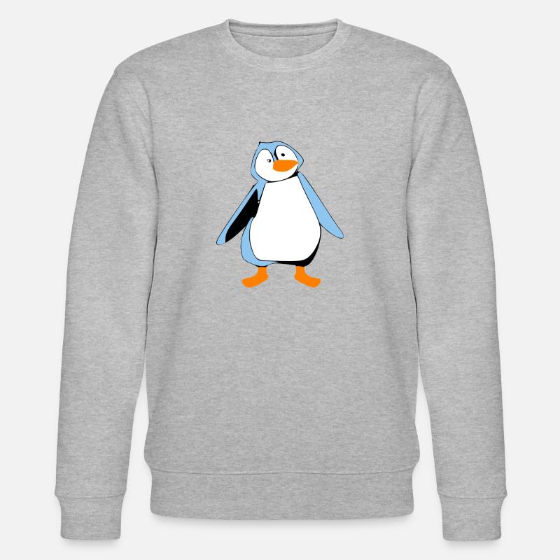 Koko der Pinguin - Stanley/Stella Unisex Bio-Sweatshirt CHANGER  - Grau meliert