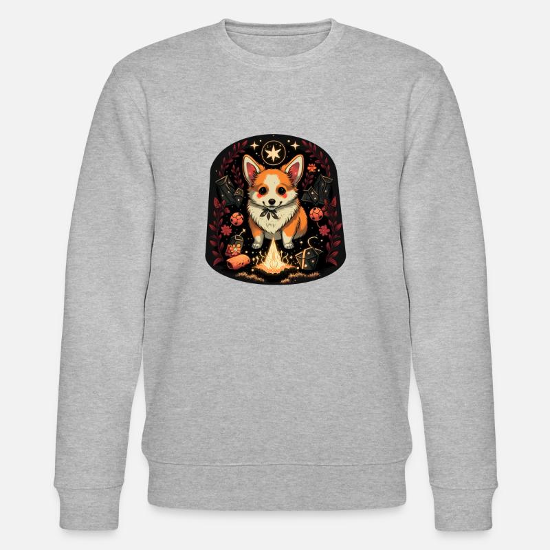 Corgi Necromancer - Stanley/Stella Unisex Bio-Sweatshirt CHANGER  - Grau meliert