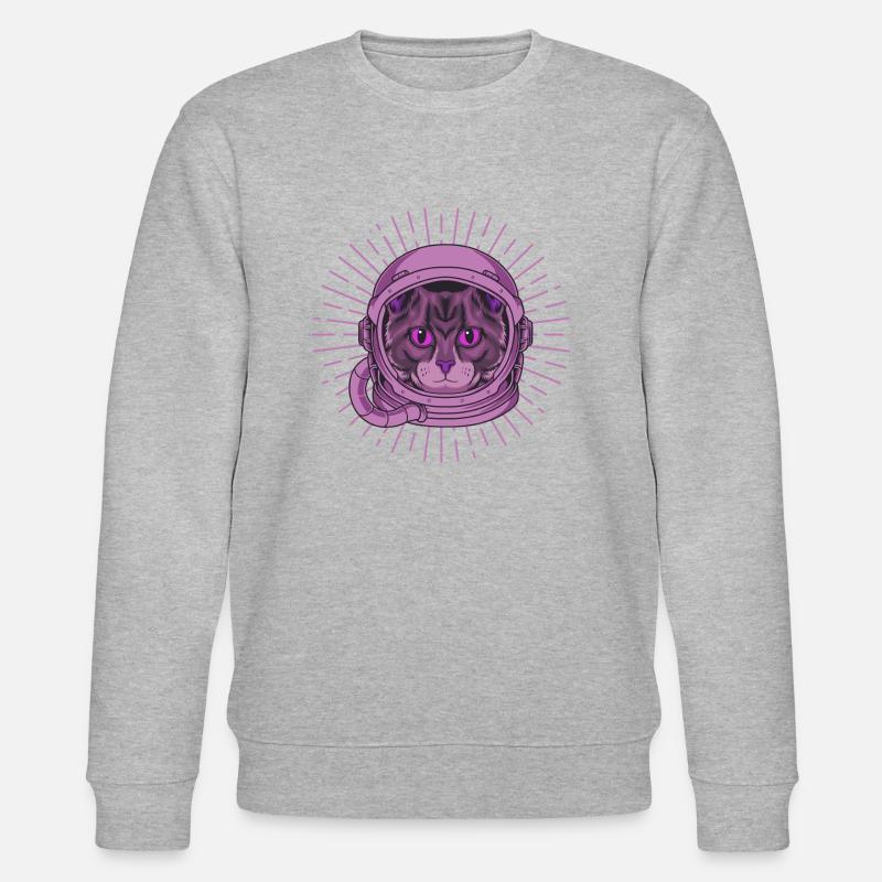 Chat de l’espace - Sweat bio CHANGER Stanley/Stella Unisexe - gris chiné