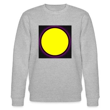 Punkt [Gelb] - Stanley/Stella Unisex Bio-Sweatshirt CHANGER  - Grau meliert - Vorne - Nik (191cm) & Marisol (170cm)