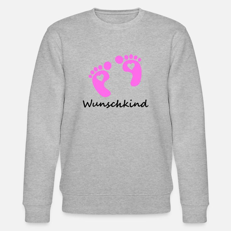 Wunschkind Mädchen - Stanley/Stella Unisex Bio-Sweatshirt CHANGER  - Grau meliert