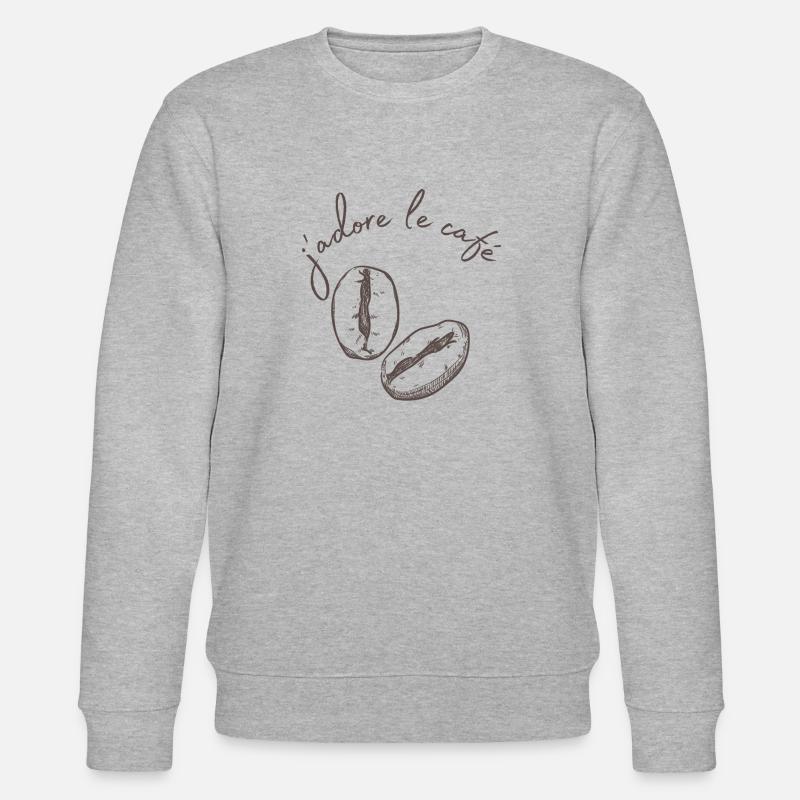 J'adore le cafe - Stanley/Stella Unisex Bio-Sweatshirt CHANGER  - Grau meliert