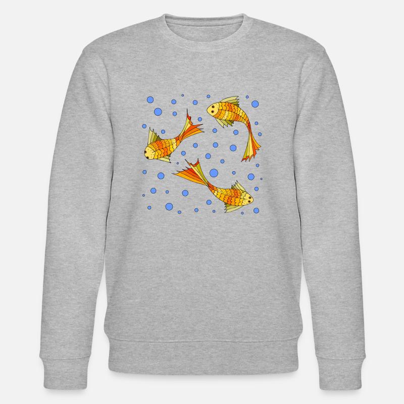 Fische - Stanley/Stella Unisex Bio-Sweatshirt CHANGER - Grau meliert