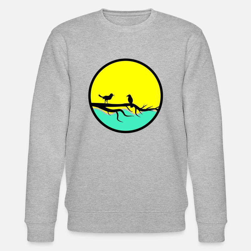 birds - Stanley/Stella Unisex Bio-Sweatshirt CHANGER  - Grau meliert