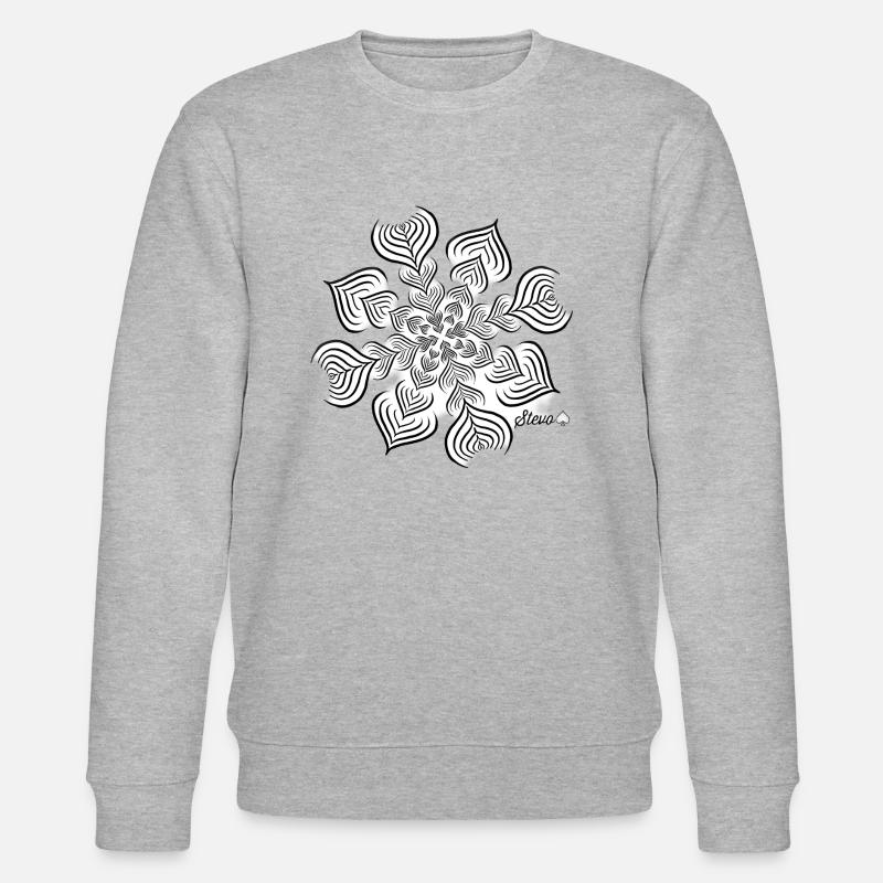 Mandala Fächer - Stanley/Stella Unisex Bio-Sweatshirt CHANGER  - Grau meliert