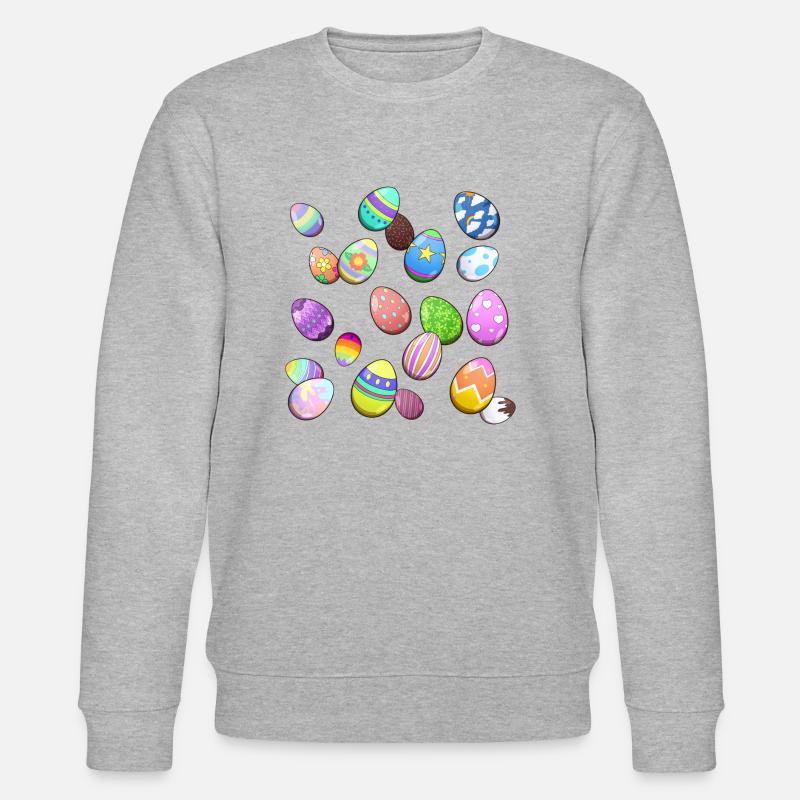 Modèle d’œufs de Pâques - Sweat bio CHANGER Stanley/Stella Unisexe - gris chiné