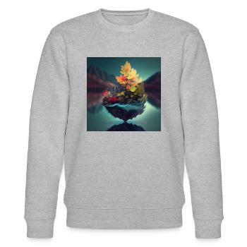 Die Natur ist einzigartig! - Stanley/Stella Unisex Bio-Sweatshirt CHANGER  - Grau meliert - Vorne - Nik (191cm) & Marisol (170cm)