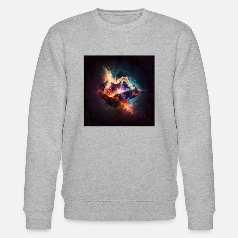 Kosmisches Universum n°6 - Stanley/Stella Unisex Bio-Sweatshirt CHANGER  - Grau meliert