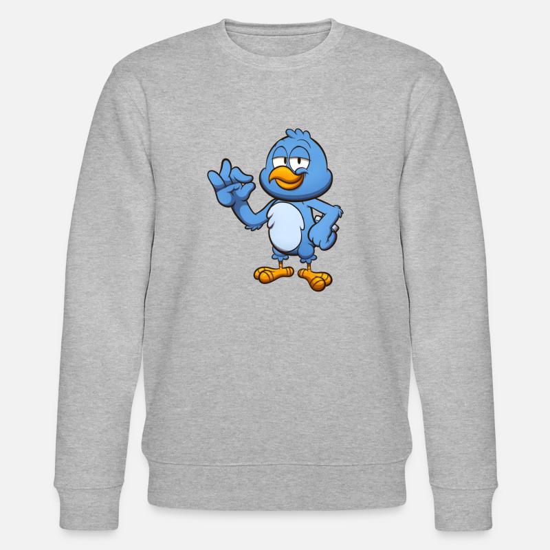 Perfekter blauer Vogel - Stanley/Stella Unisex Bio-Sweatshirt CHANGER  - Grau meliert