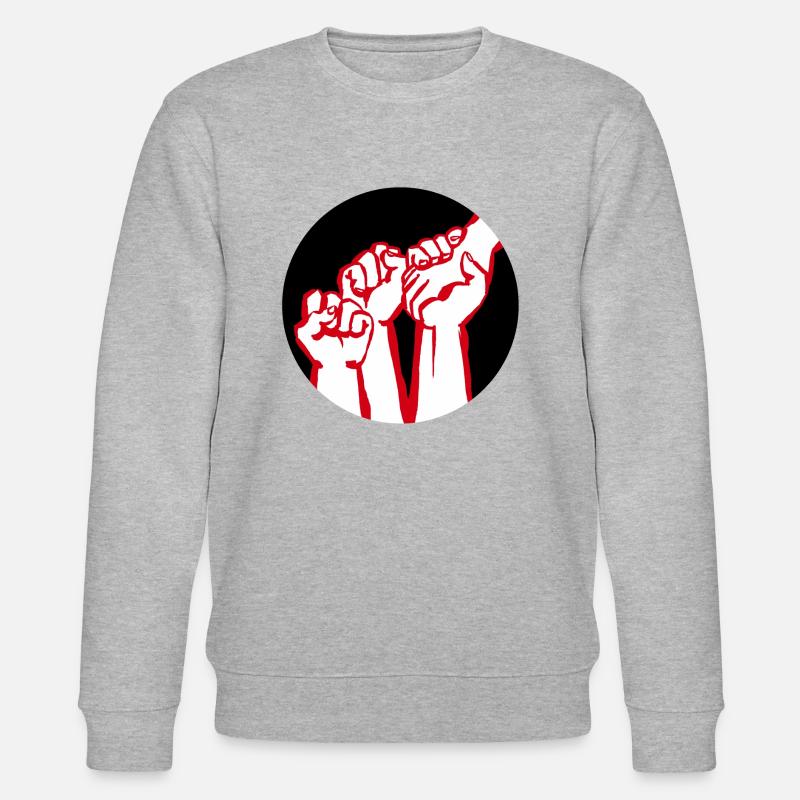 Fäuste2A - Stanley/Stella Unisex Bio-Sweatshirt CHANGER  - Grau meliert