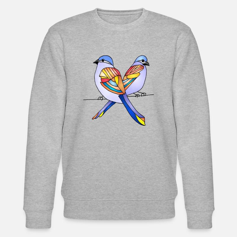 Vögel - Stanley/Stella Unisex Bio-Sweatshirt CHANGER  - Grau meliert
