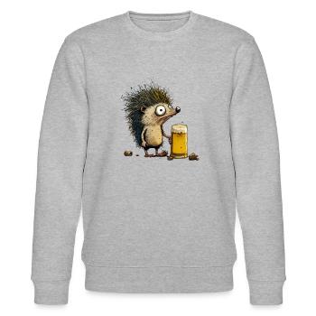 Design ohne Titel 111 - Stanley/Stella Unisex Bio-Sweatshirt CHANGER  - Grau meliert - Vorne - Nik (191cm) & Marisol (170cm)