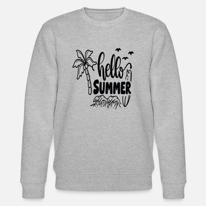 Hello Summer - Stanley/Stella Unisex Bio-Sweatshirt CHANGER  - Grau meliert