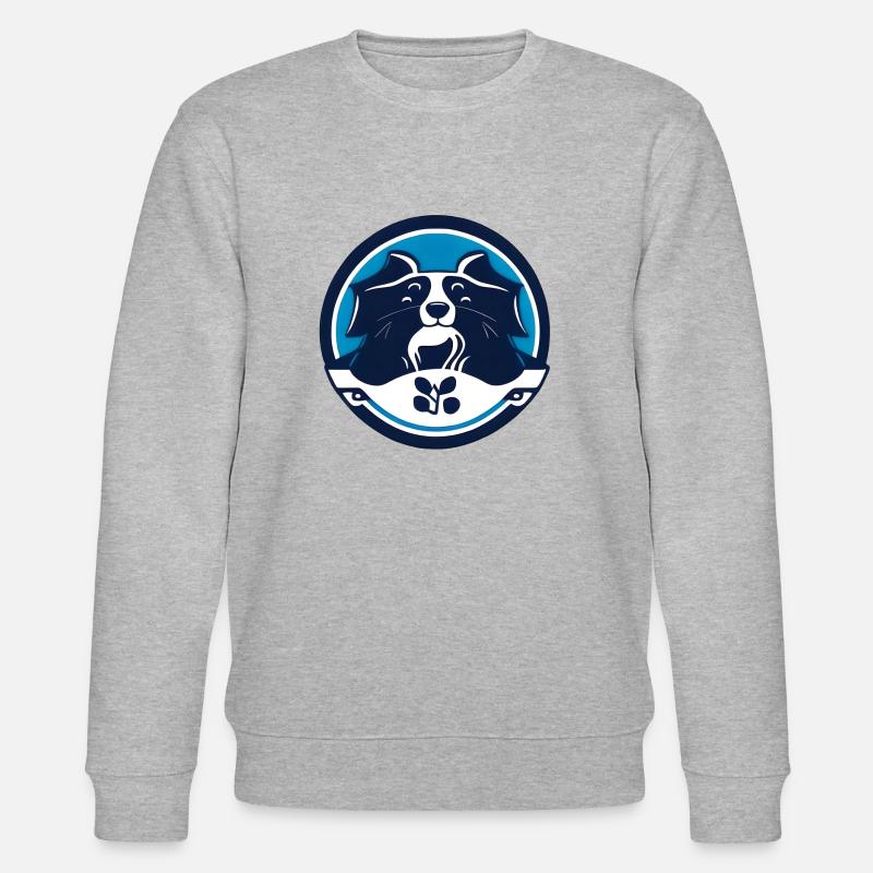 Rundes Hundeporträt - Stanley/Stella Unisex Bio-Sweatshirt CHANGER  - Grau meliert