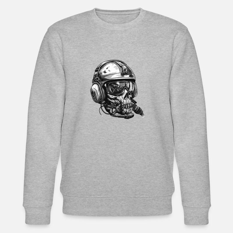 Tactical Skull - Stanley/Stella Unisex Bio-Sweatshirt CHANGER  - Grau meliert