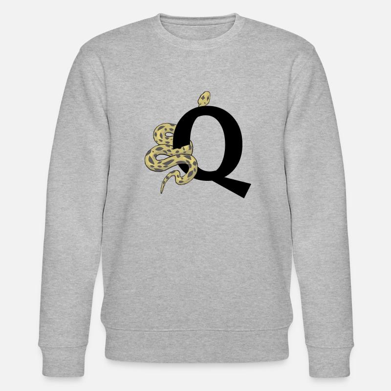 Buchstabe q Schlange - Stanley/Stella Unisex Bio-Sweatshirt CHANGER  - Grau meliert
