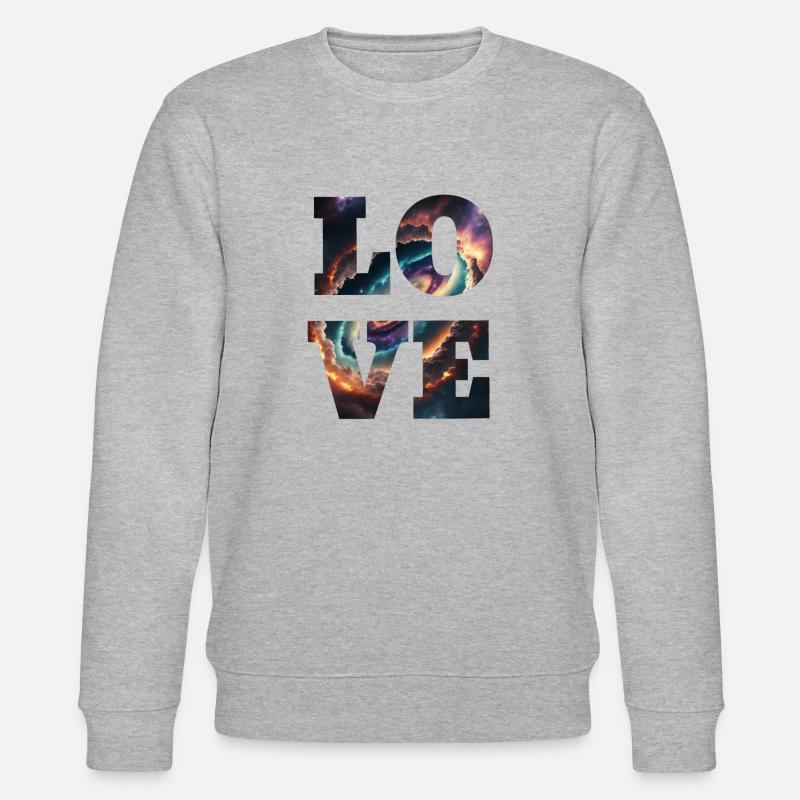 Liebe ist unendlich - Stanley/Stella Unisex Bio-Sweatshirt CHANGER  - Grau meliert