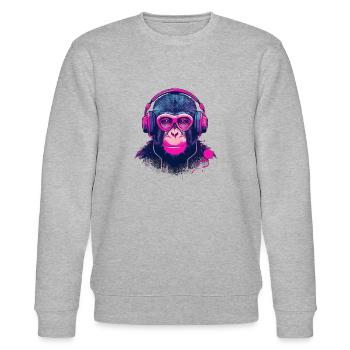 Battements de singe - Sweat bio CHANGER Stanley/Stella Unisexe - gris chiné - Devant - Nik (191cm) & Marisol (170cm)