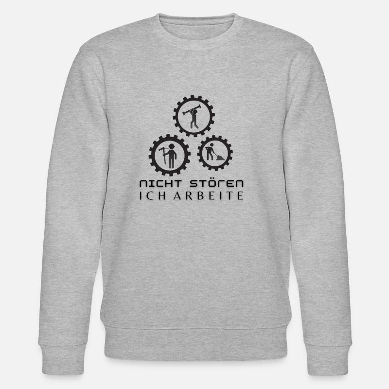Nicht stören - ich arbeite - Stanley/Stella Unisex Bio-Sweatshirt CHANGER  - Grau meliert