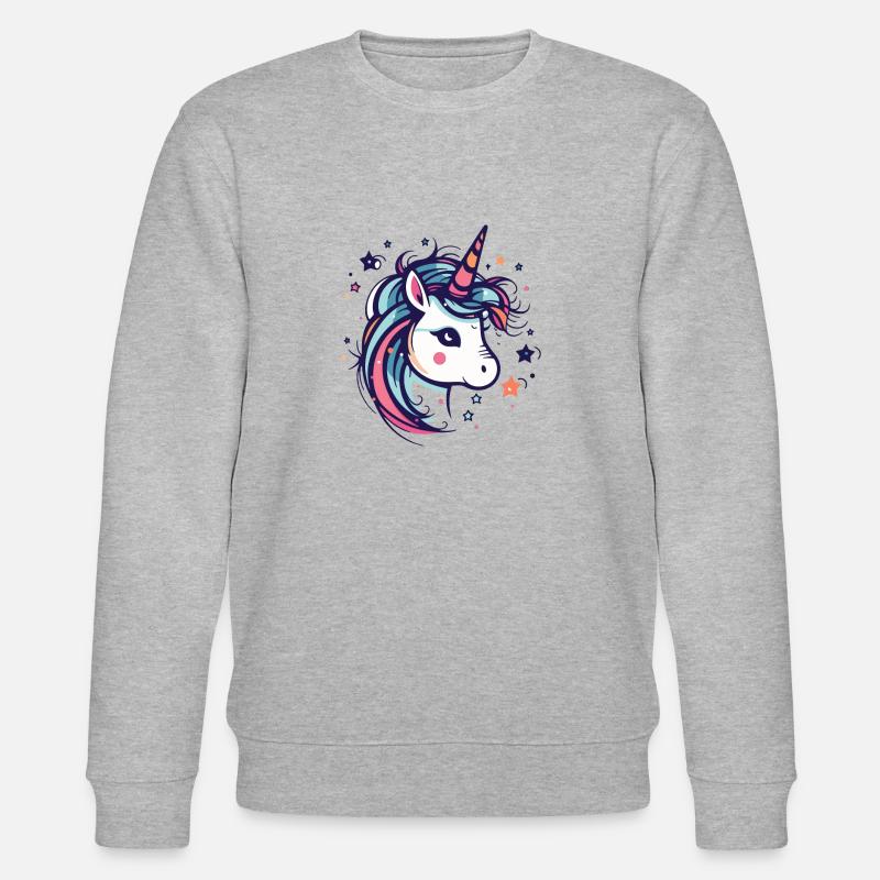 Einhorn - Stanley/Stella Unisex Bio-Sweatshirt CHANGER  - Grau meliert