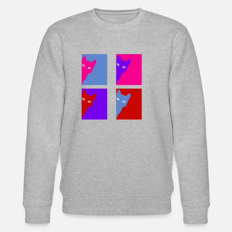 Retro-Chat - Stanley/Stella Unisex Bio-Sweatshirt CHANGER  - Grau meliert