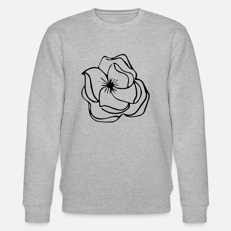 Flower Blume Pflanze - Stanley/Stella Unisex Bio-Sweatshirt CHANGER  - Grau meliert