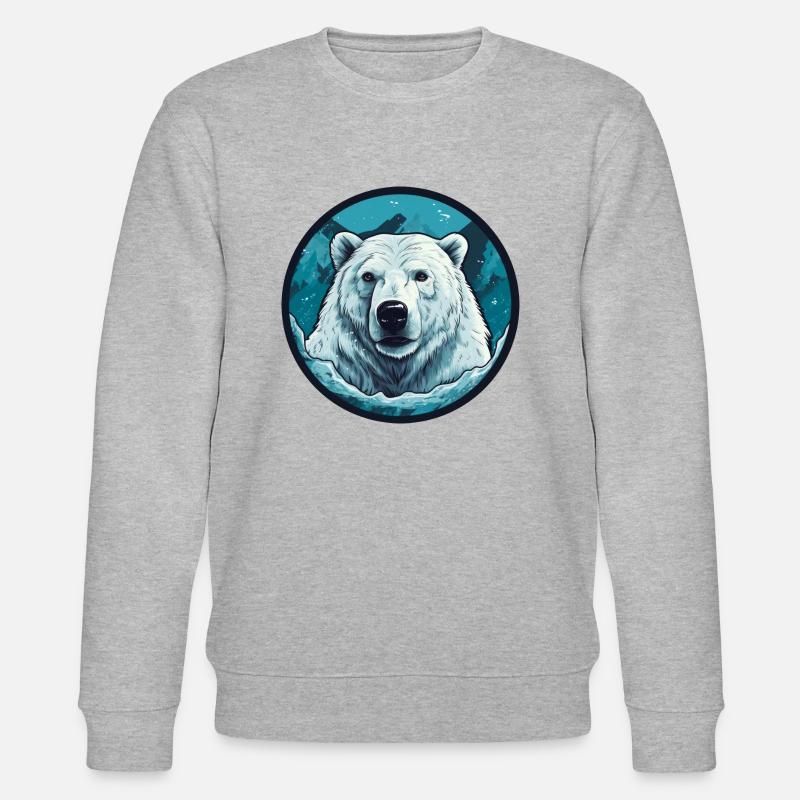 Eisbär - Stanley/Stella Unisex Bio-Sweatshirt CHANGER  - Grau meliert