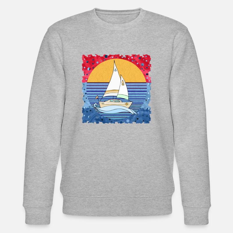 Segelboot - Stanley/Stella Unisex Bio-Sweatshirt CHANGER  - Grau meliert