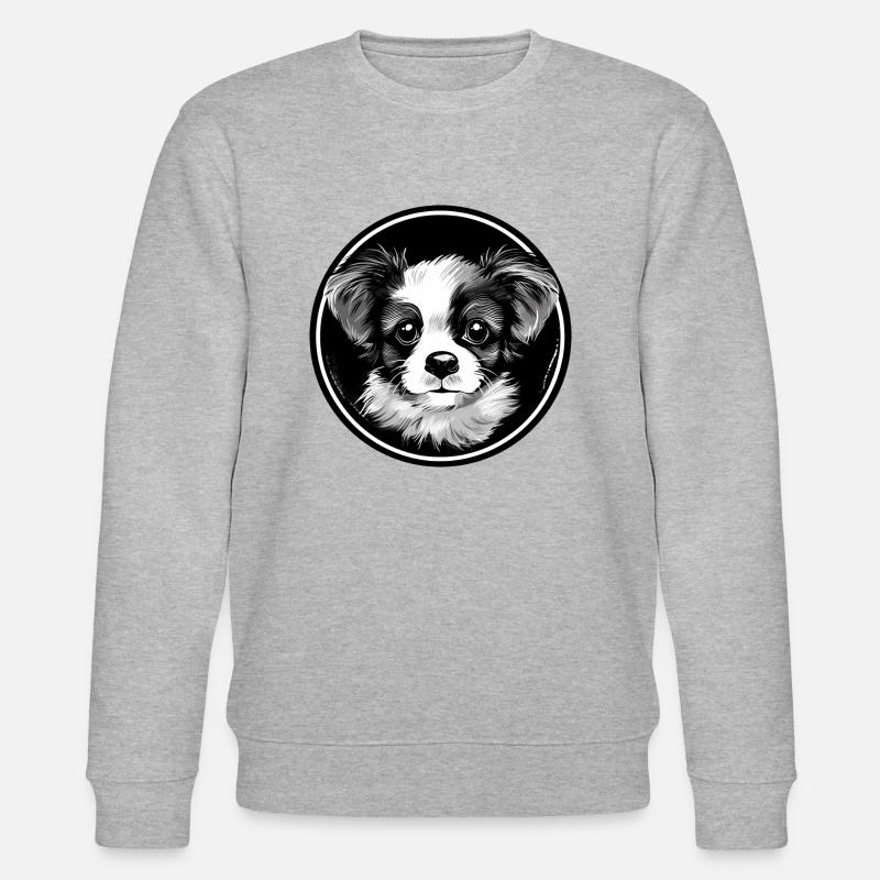 Chiot mignon - Sweat bio CHANGER Stanley/Stella Unisexe - gris chiné