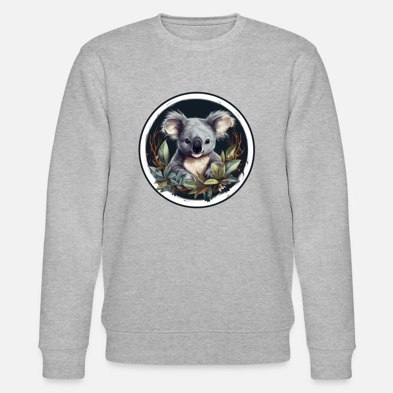 Süßer Koala - Stanley/Stella Unisex Bio-Sweatshirt CHANGER  - Grau meliert