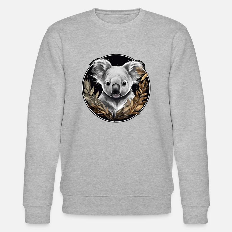 Süßer Koala - Stanley/Stella Unisex Bio-Sweatshirt CHANGER  - Grau meliert