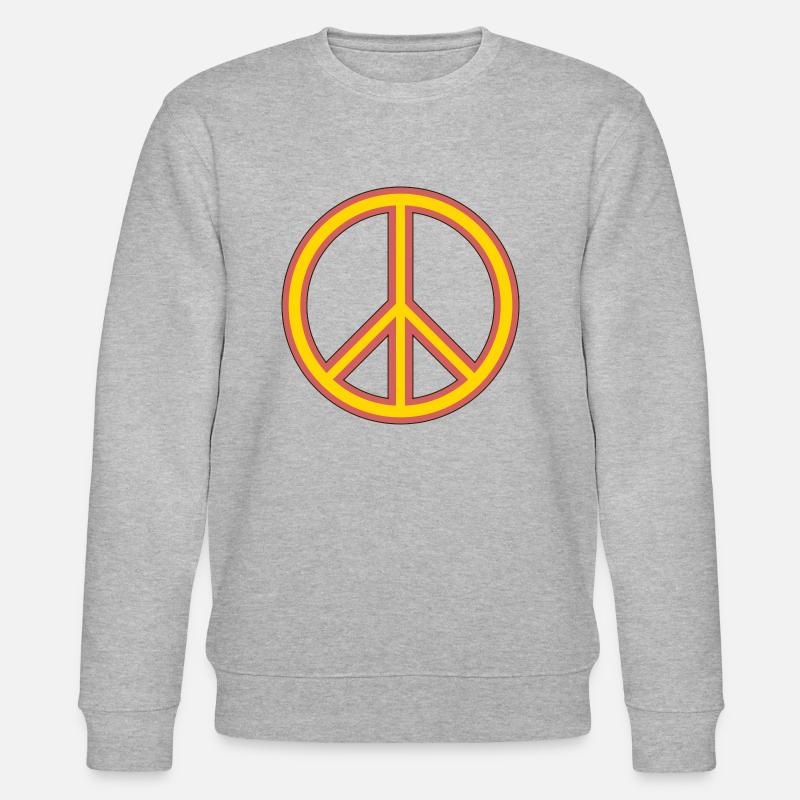 Peace- Zeichen - Stanley/Stella Unisex Bio-Sweatshirt CHANGER  - Grau meliert