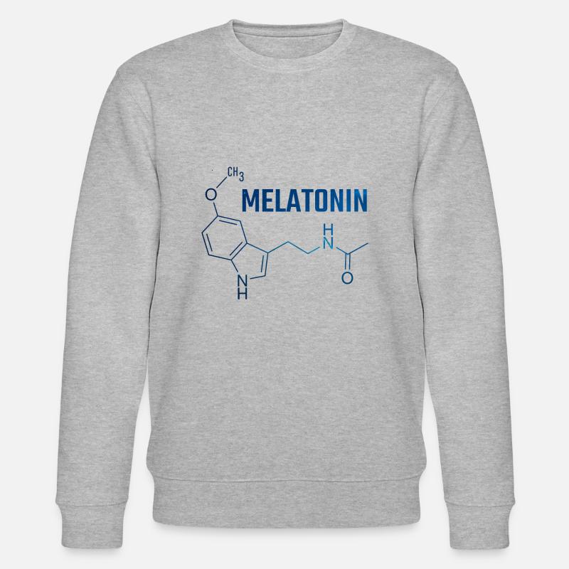 Melatonin-Molekül - Stanley/Stella Unisex Bio-Sweatshirt CHANGER  - Grau meliert
