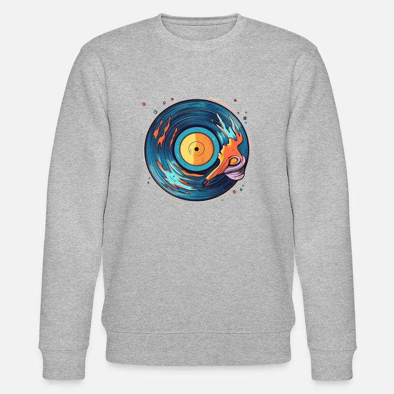Comic Schallplatte - Stanley/Stella Unisex Bio-Sweatshirt CHANGER  - Grau meliert