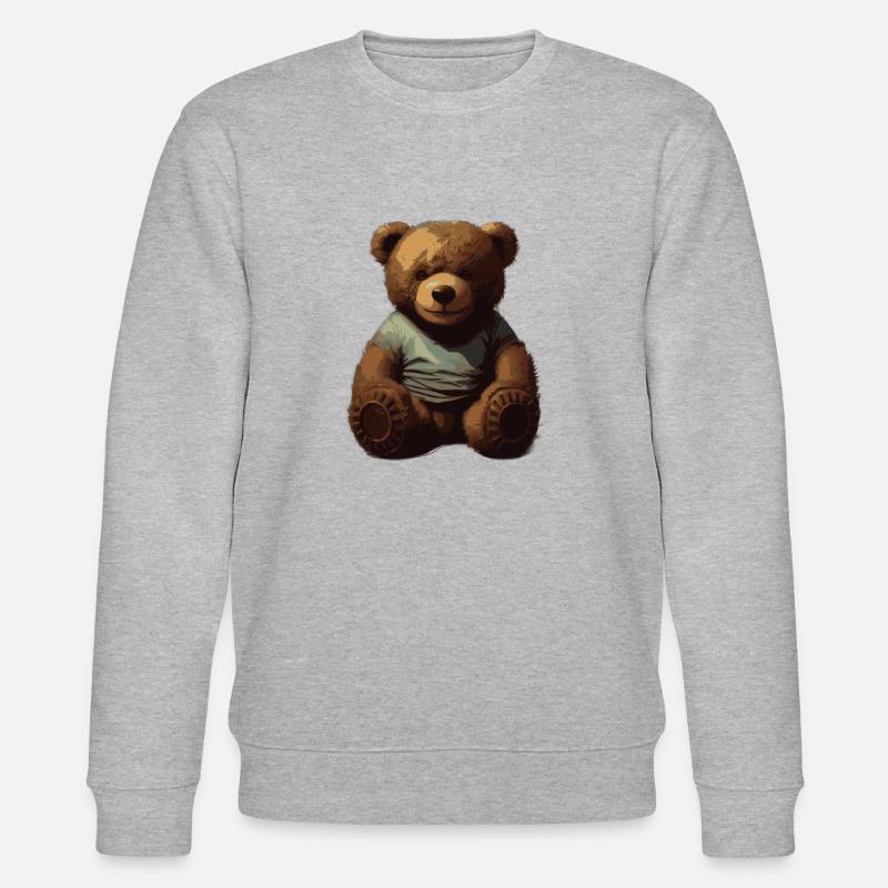 Teddybär - Stanley/Stella Unisex Bio-Sweatshirt CHANGER  - Grau meliert