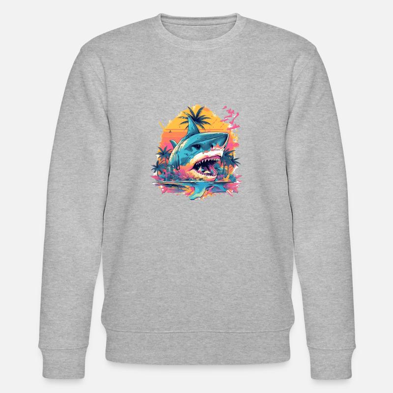 Shark - Stanley/Stella Unisex Bio-Sweatshirt CHANGER  - Grau meliert