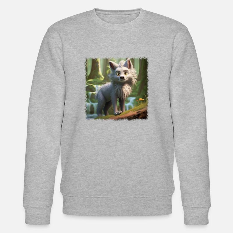 Cooler Wolf - Stanley/Stella Unisex Bio-Sweatshirt CHANGER  - Grau meliert