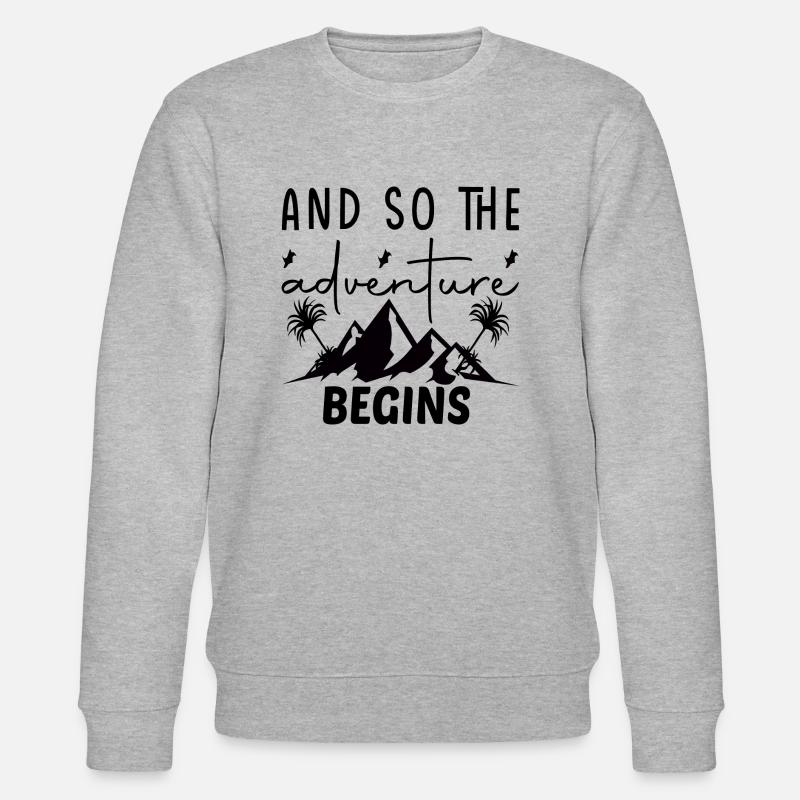 And so the Adventure begins - Stanley/Stella Unisex Bio-Sweatshirt CHANGER  - Grau meliert
