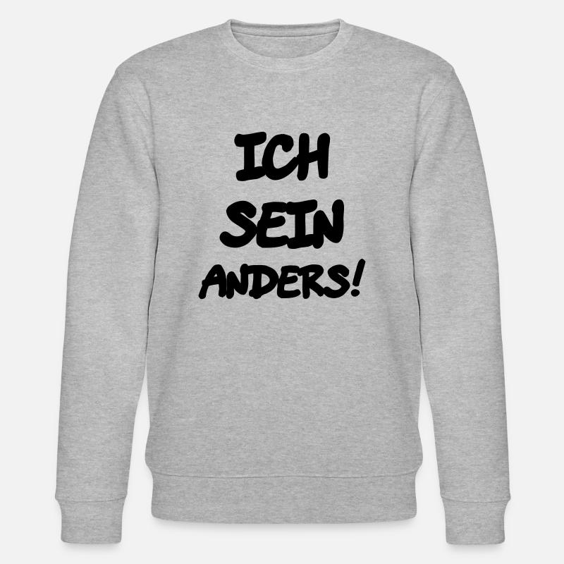 ich sein anders - Stanley/Stella Unisex Bio-Sweatshirt CHANGER  - Grau meliert