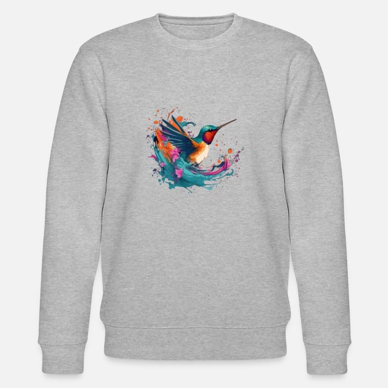 Mehrfarbiger Spotthäher - Stanley/Stella Unisex Bio-Sweatshirt CHANGER  - Grau meliert