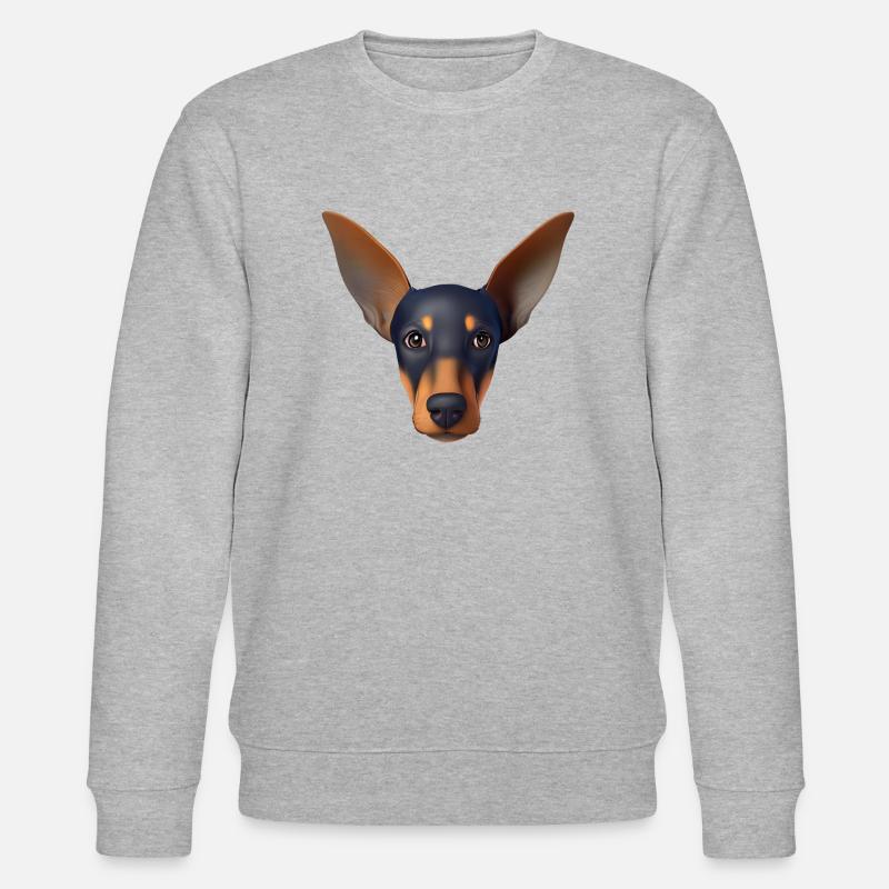 Dobermann Dobermanntrainer Hund Dobermannwelpe - Stanley/Stella Unisex Bio-Sweatshirt CHANGER  - Grau meliert
