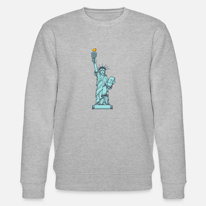 Freiheitsstatue - Stanley/Stella Unisex Bio-Sweatshirt CHANGER  - Grau meliert