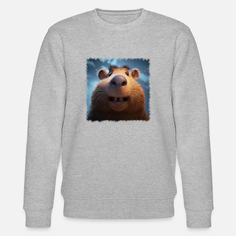 capybara mignon - Sweat bio CHANGER Stanley/Stella Unisexe - gris chiné
